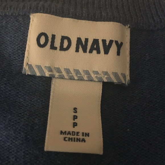 Blue V-Neck Sweater - Picture 3 of 4